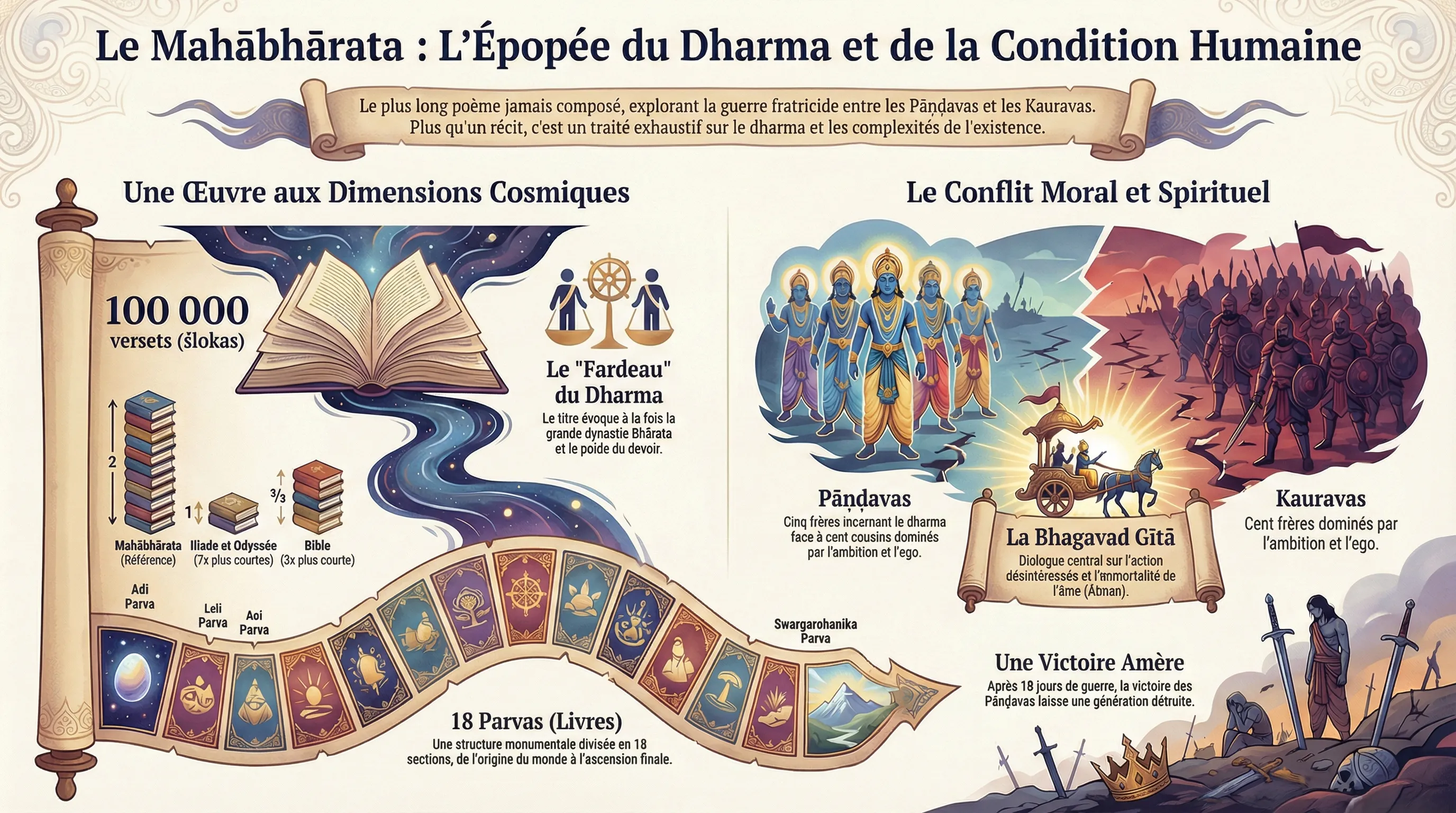 Le Mahabharata, épopée de Kurukshetra et du Dharma