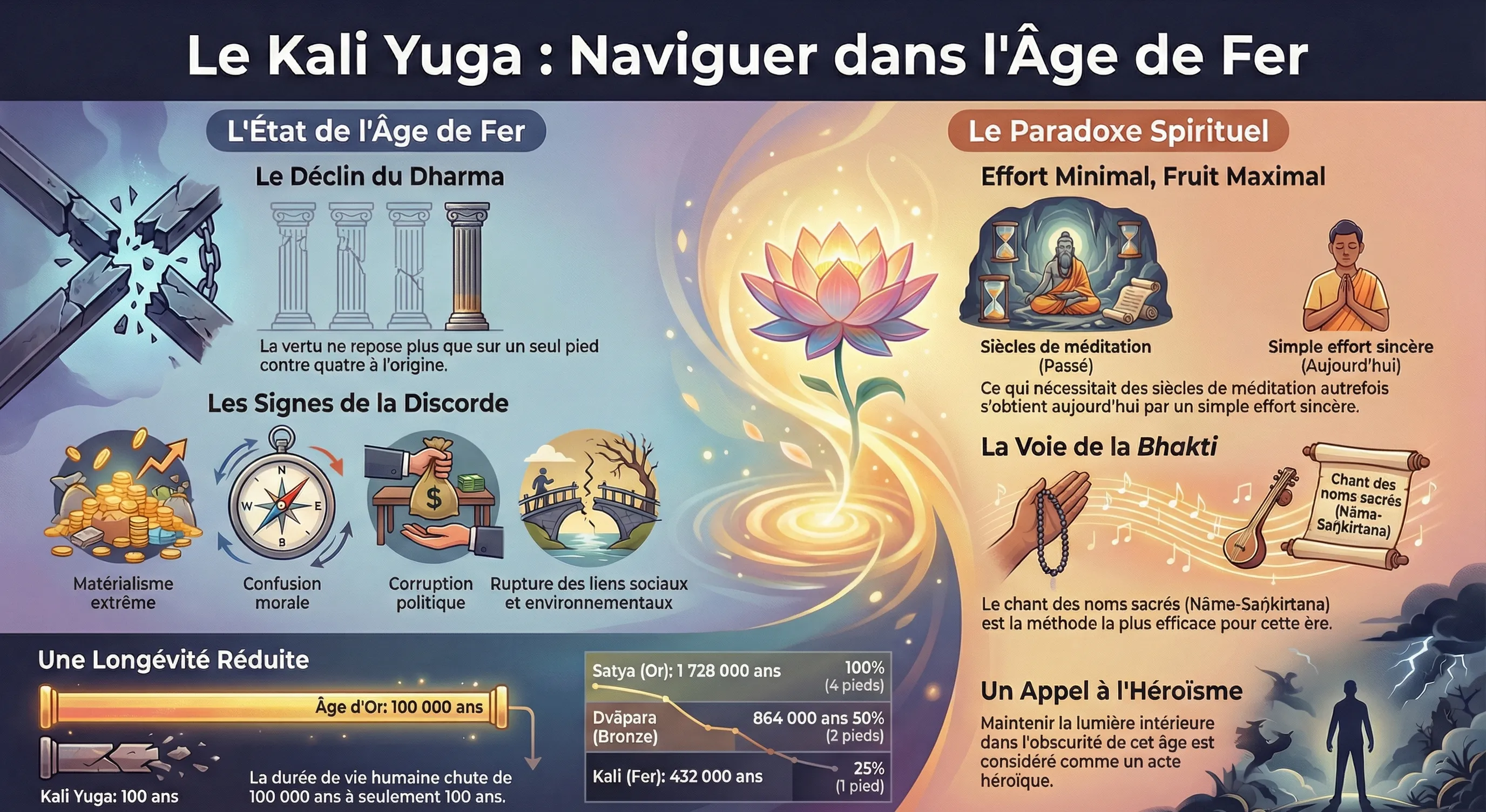 Kali Yuga, l'ère des ténèbres et du conflit dans la cosmologie védique