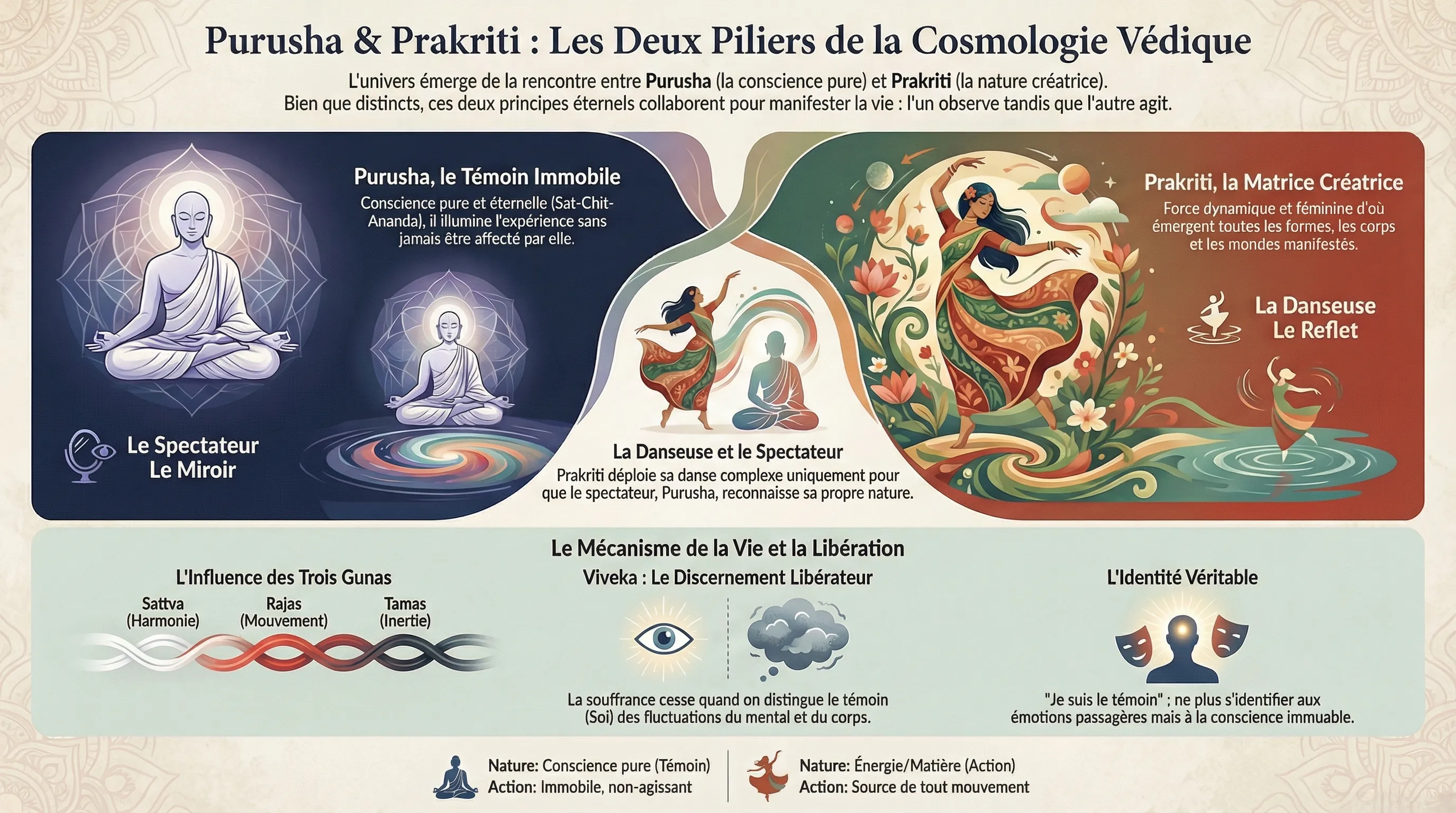 Purusha et Prakriti, Conscience et Nature dans la cosmologie védique
