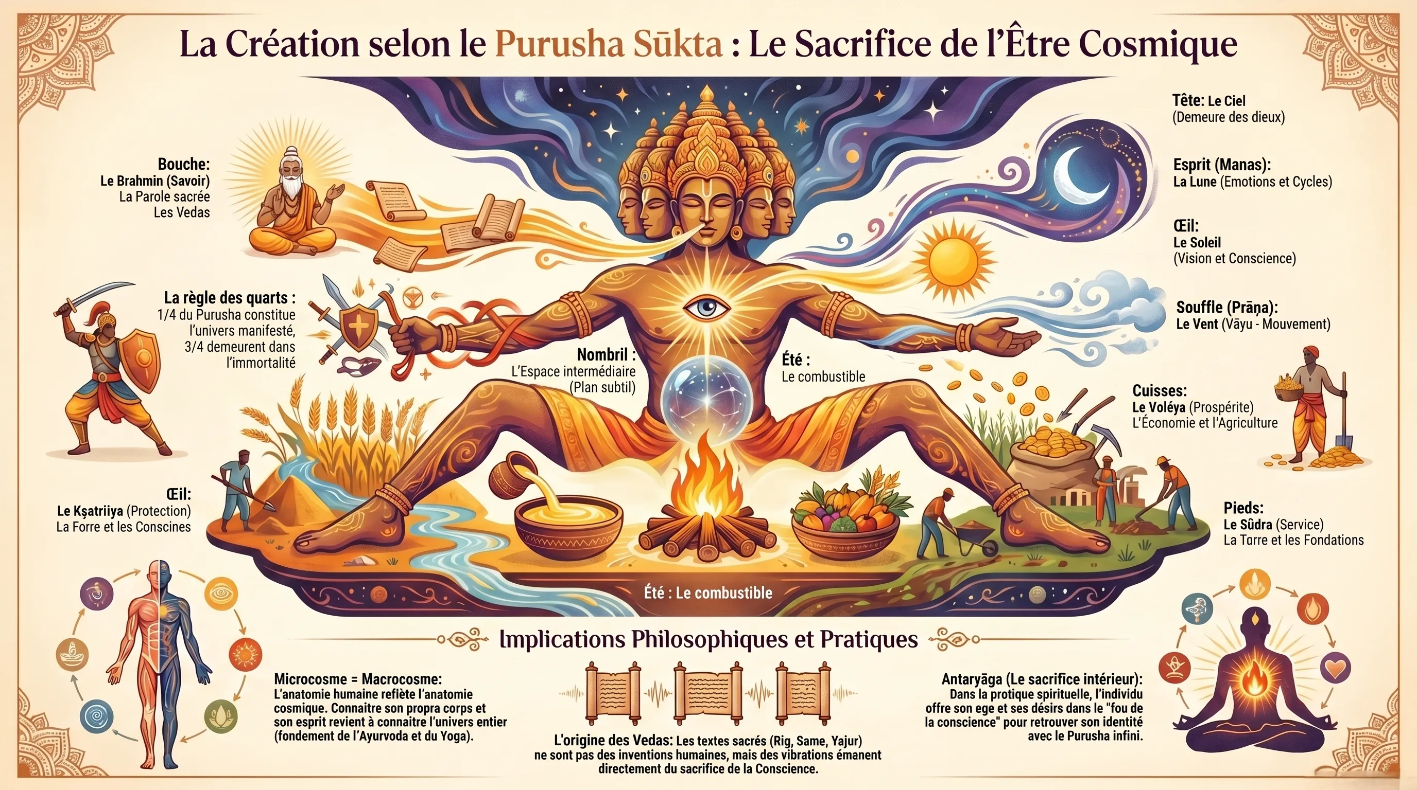 Purusha Sukta, hymne cosmique de la création dans le Rig-Veda