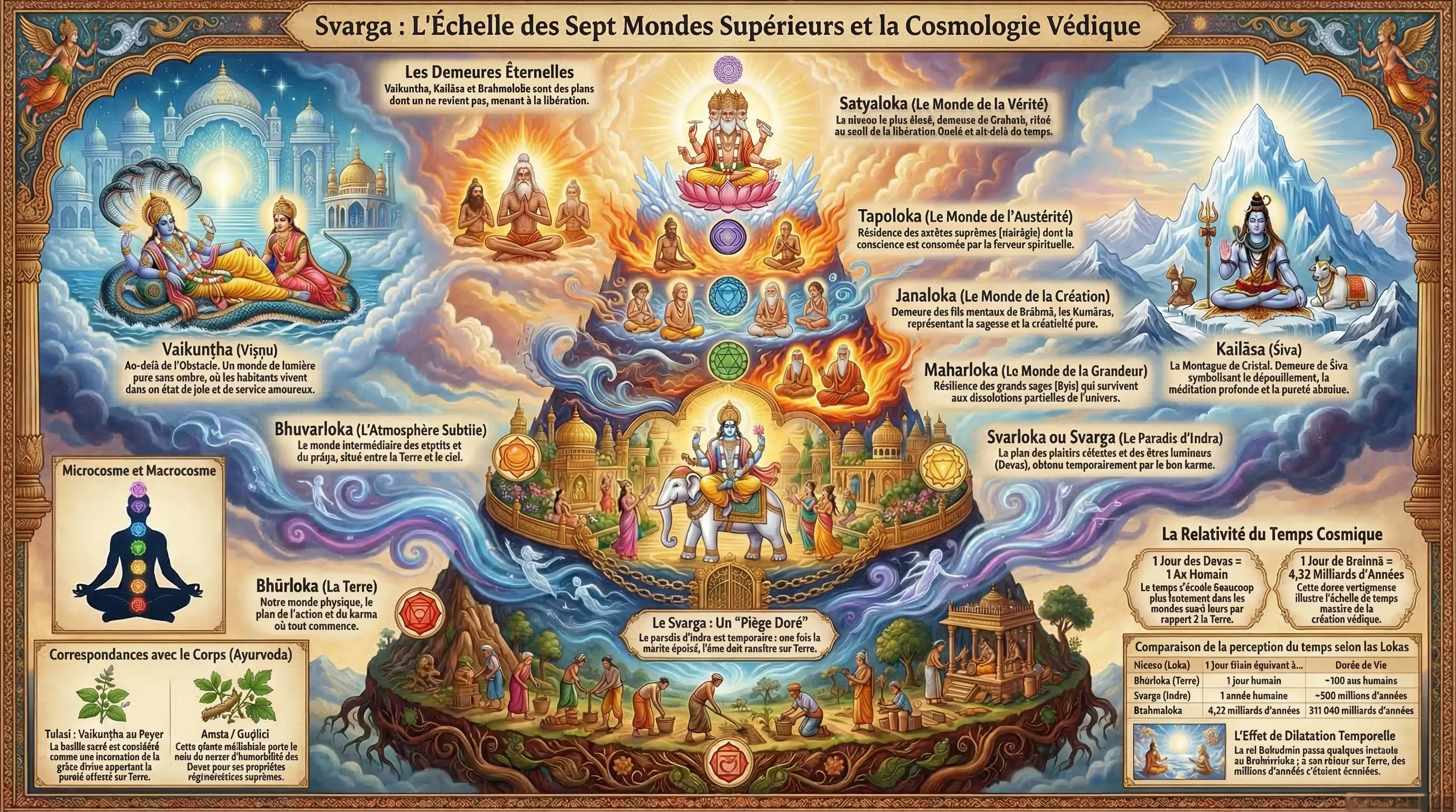 Svarga, les paradis célestes dans la cosmologie védique