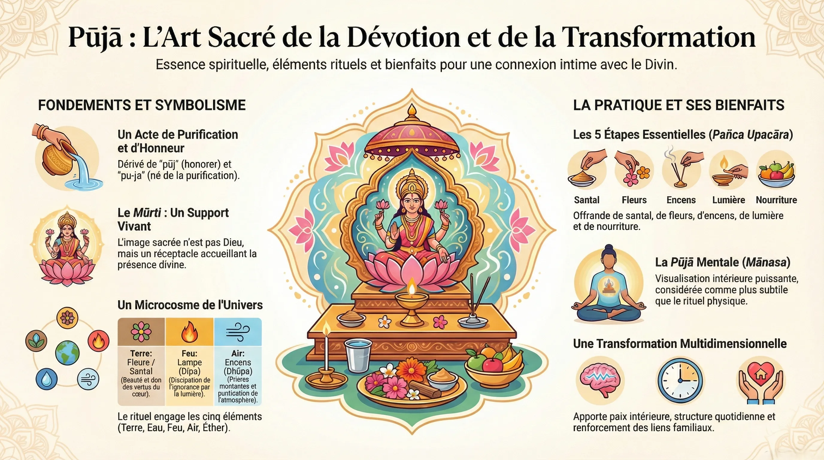 Puja, le rituel d'adoration et de dévotion dans la tradition hindoue