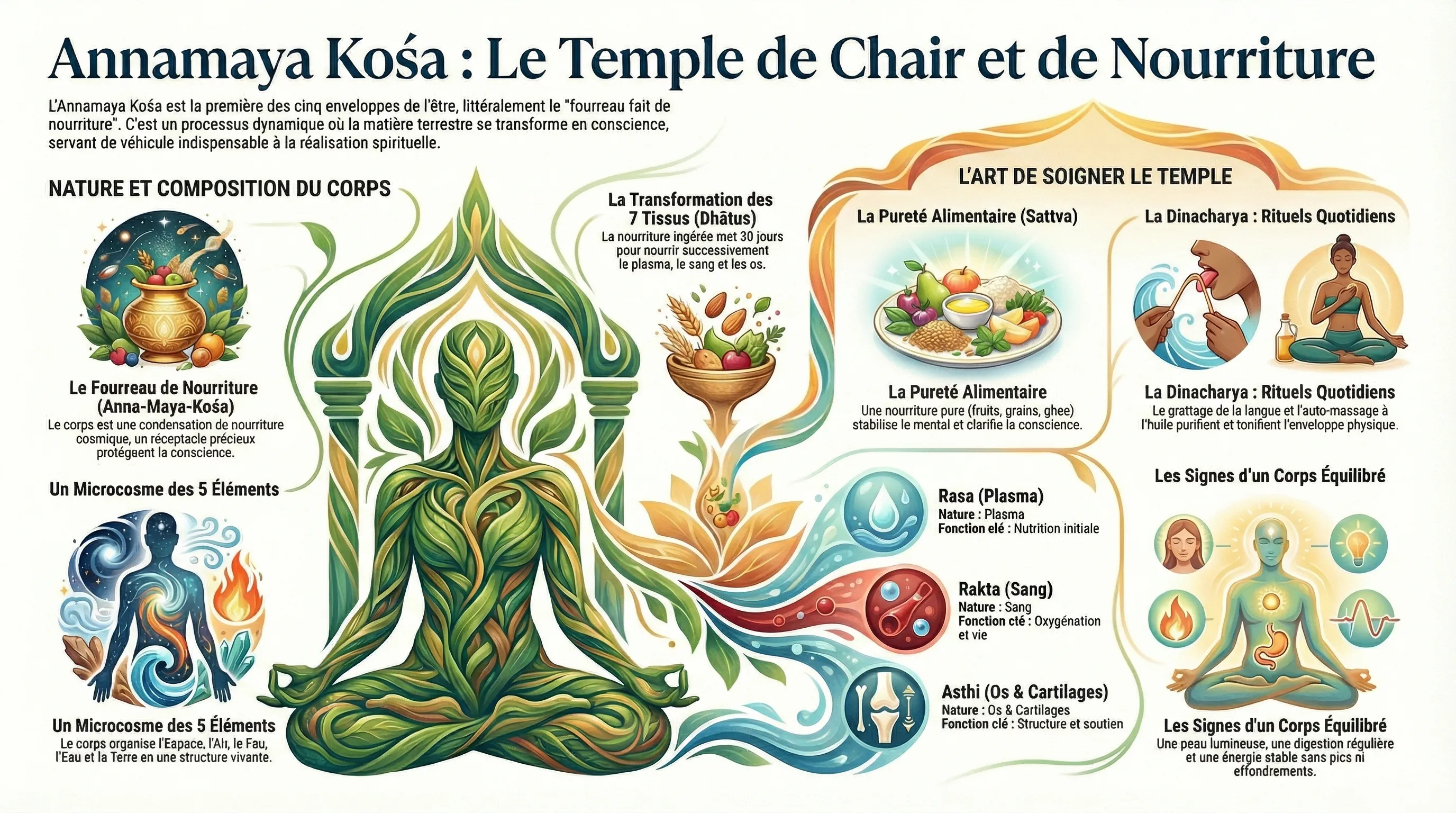 Annamaya Kosha, l'enveloppe physique et la nourriture dans le Vedanta