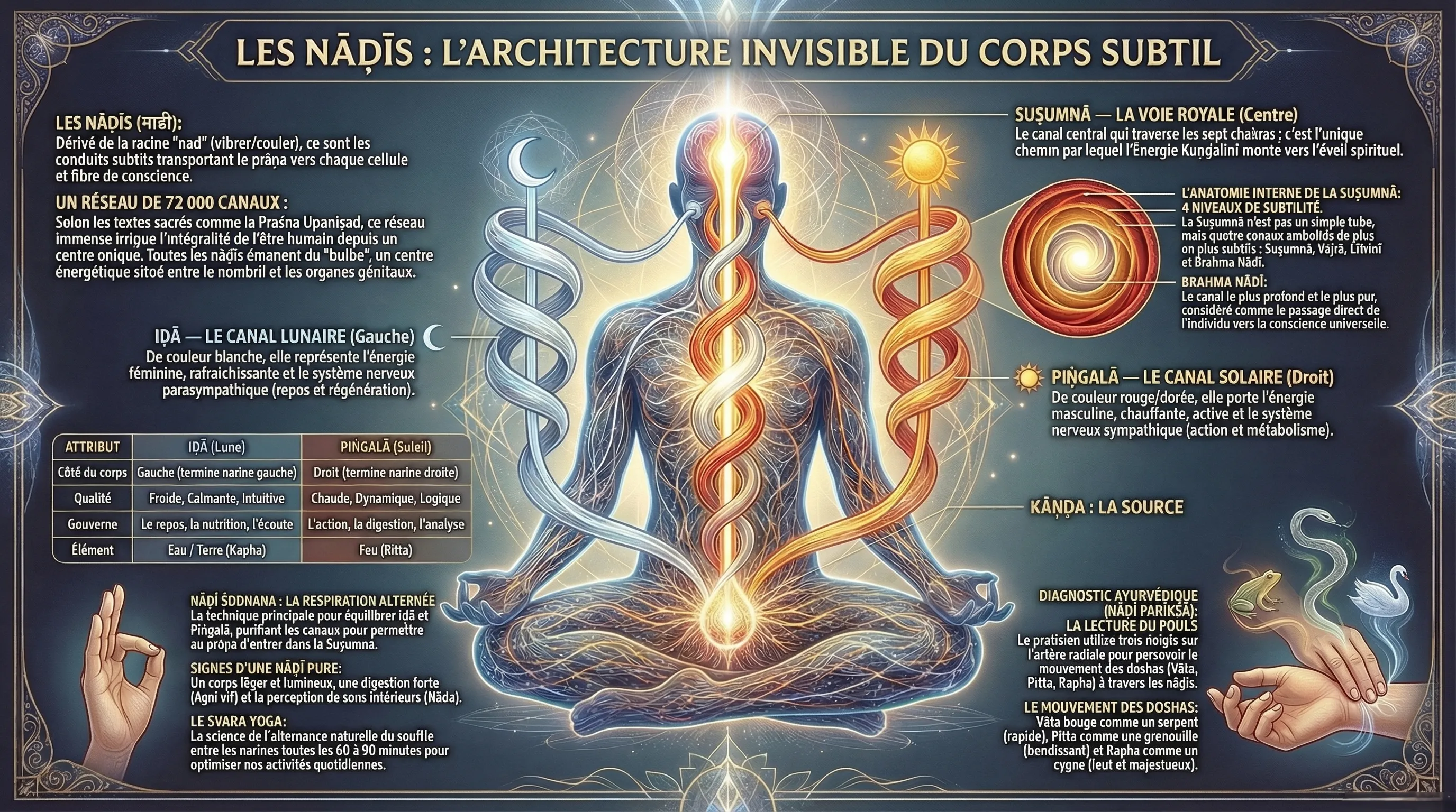 Les Nadis, canaux énergétiques subtils dans la tradition yogique