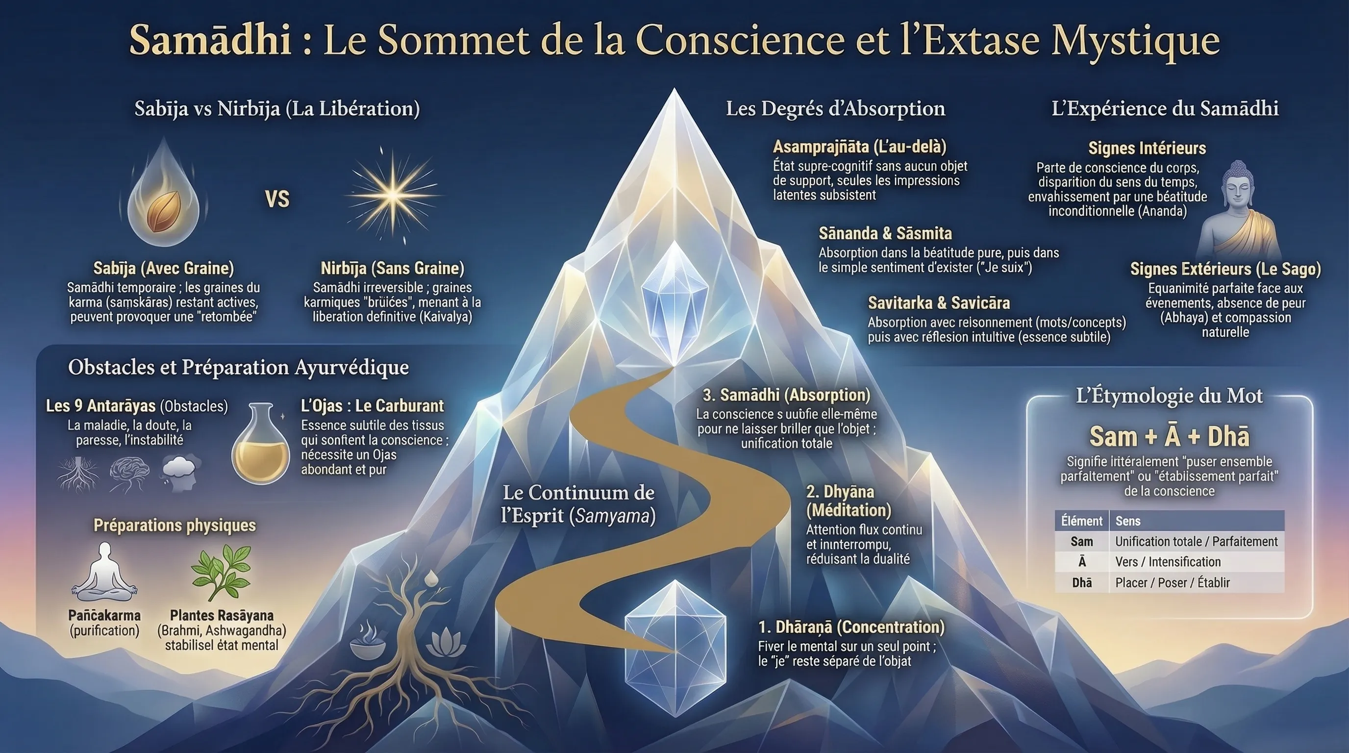 Samadhi, l'extase mystique et l'absorption en la conscience pure