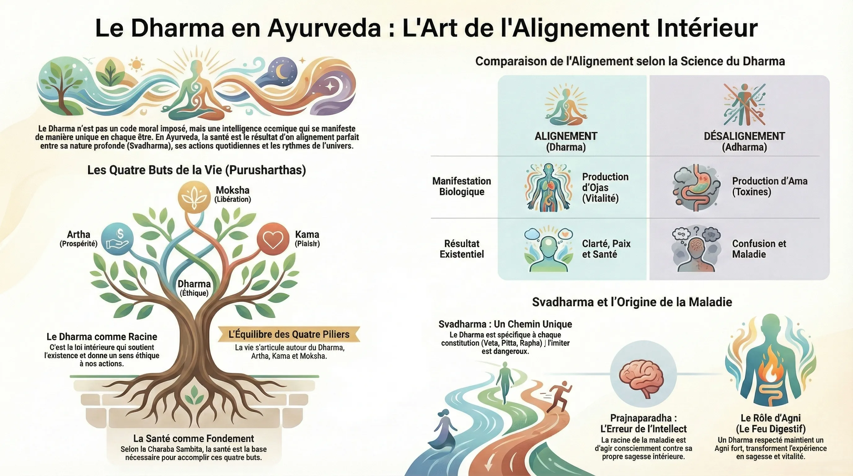 Le Dharma en Ayurveda, la loi intérieure et la santé profonde