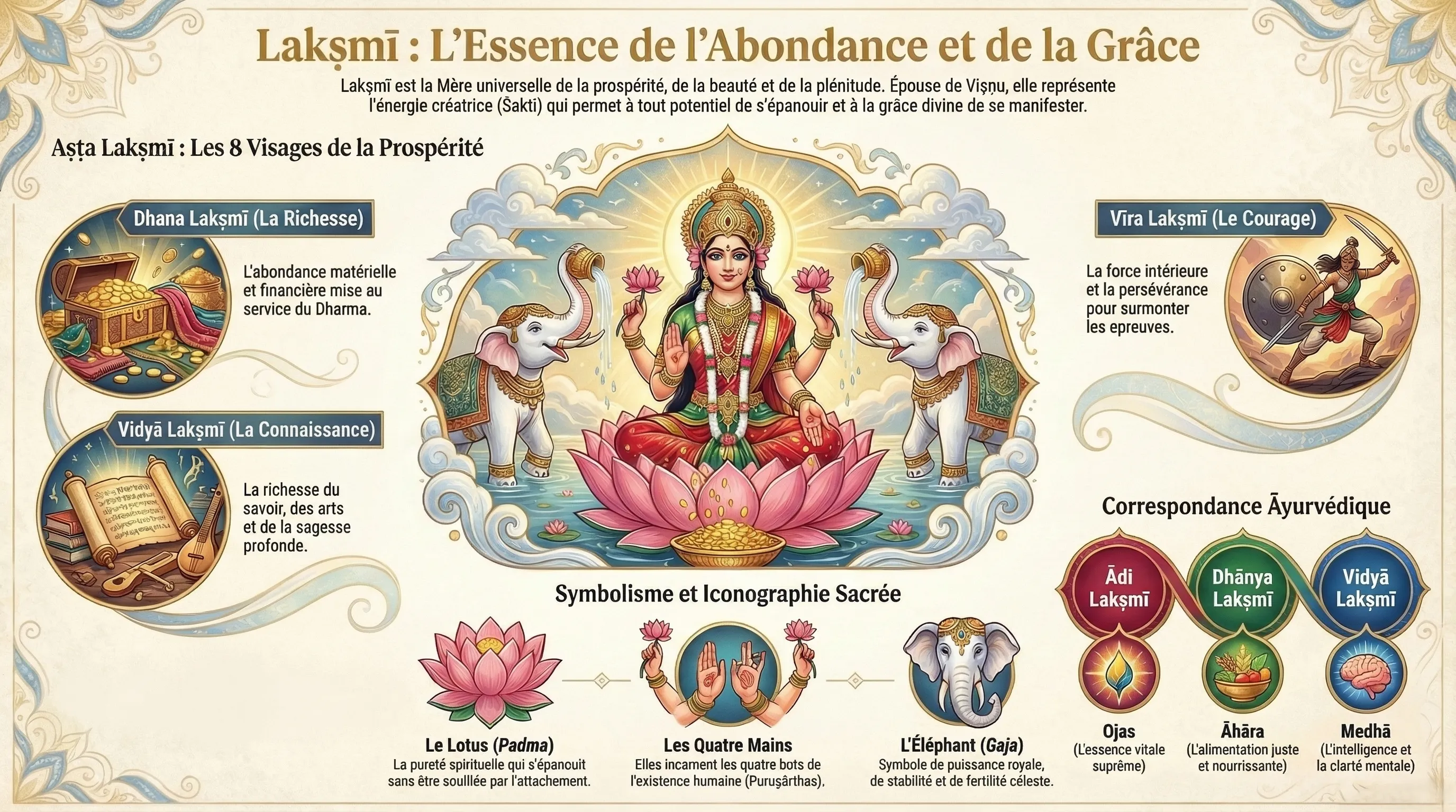 Lakshmi, déesse de l'abondance et de la beauté divine