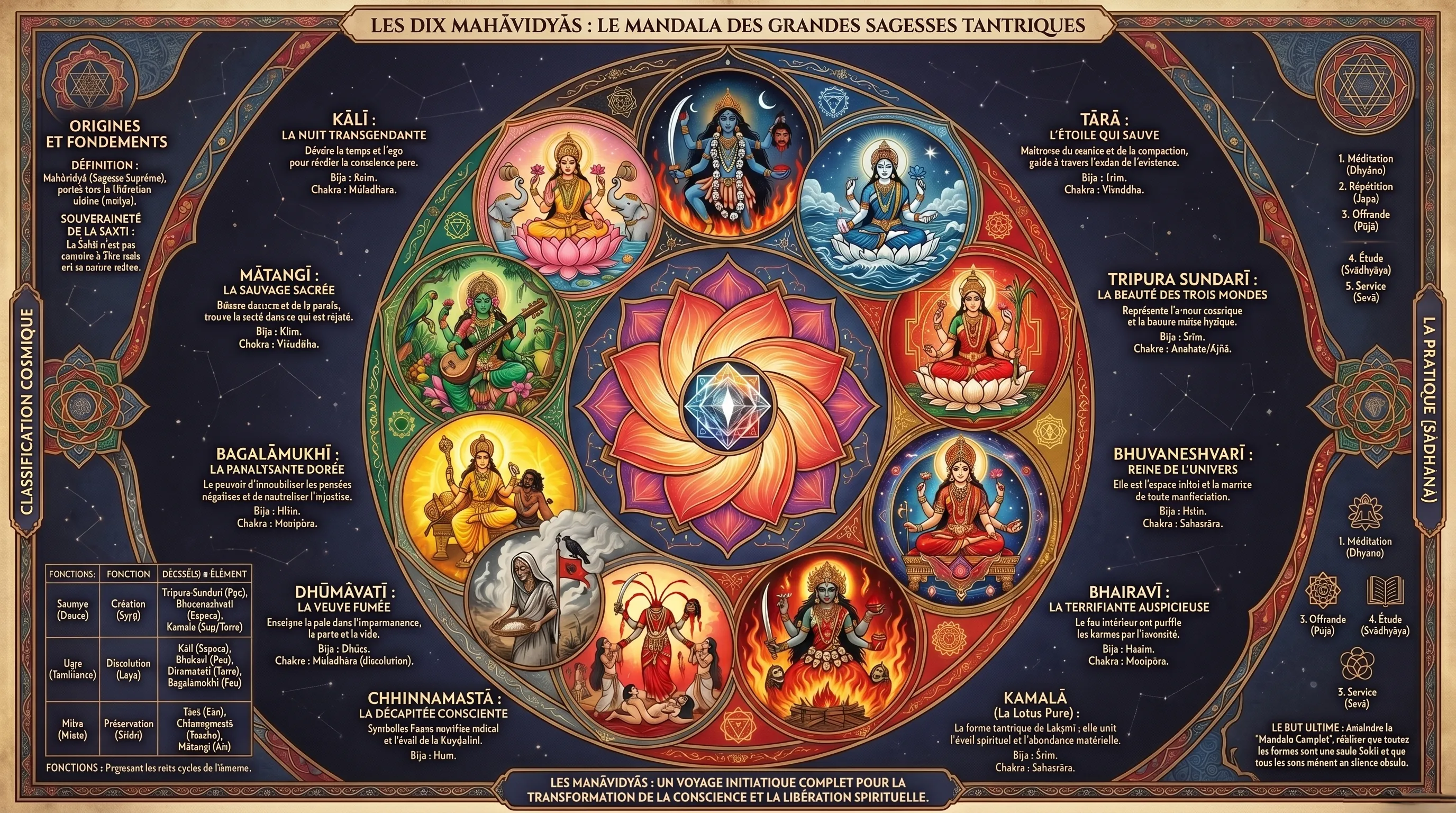 Les dix Mahavidyas, grandes déesses de la tradition tantrique