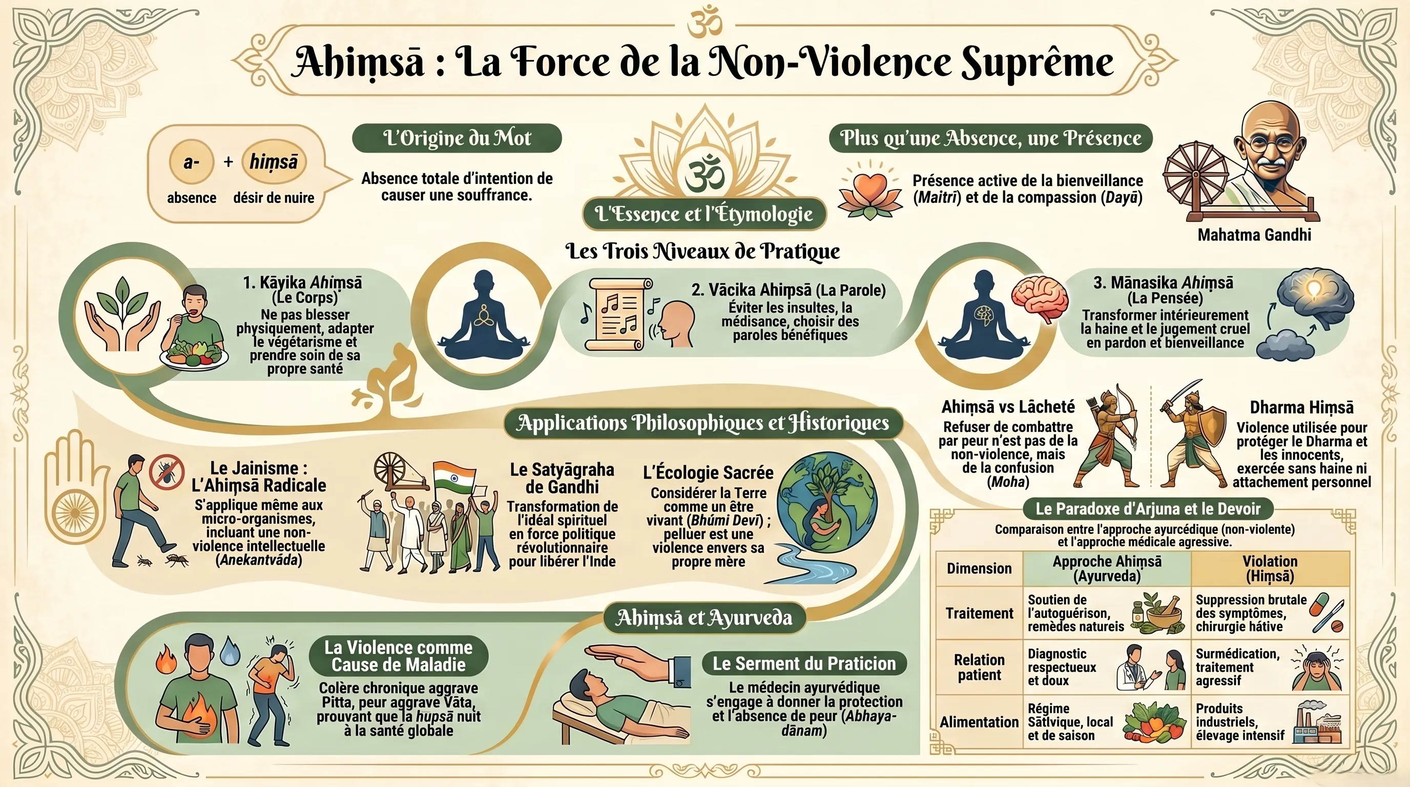 Ahimsa, la non-violence comme principe suprême de l'éthique védique