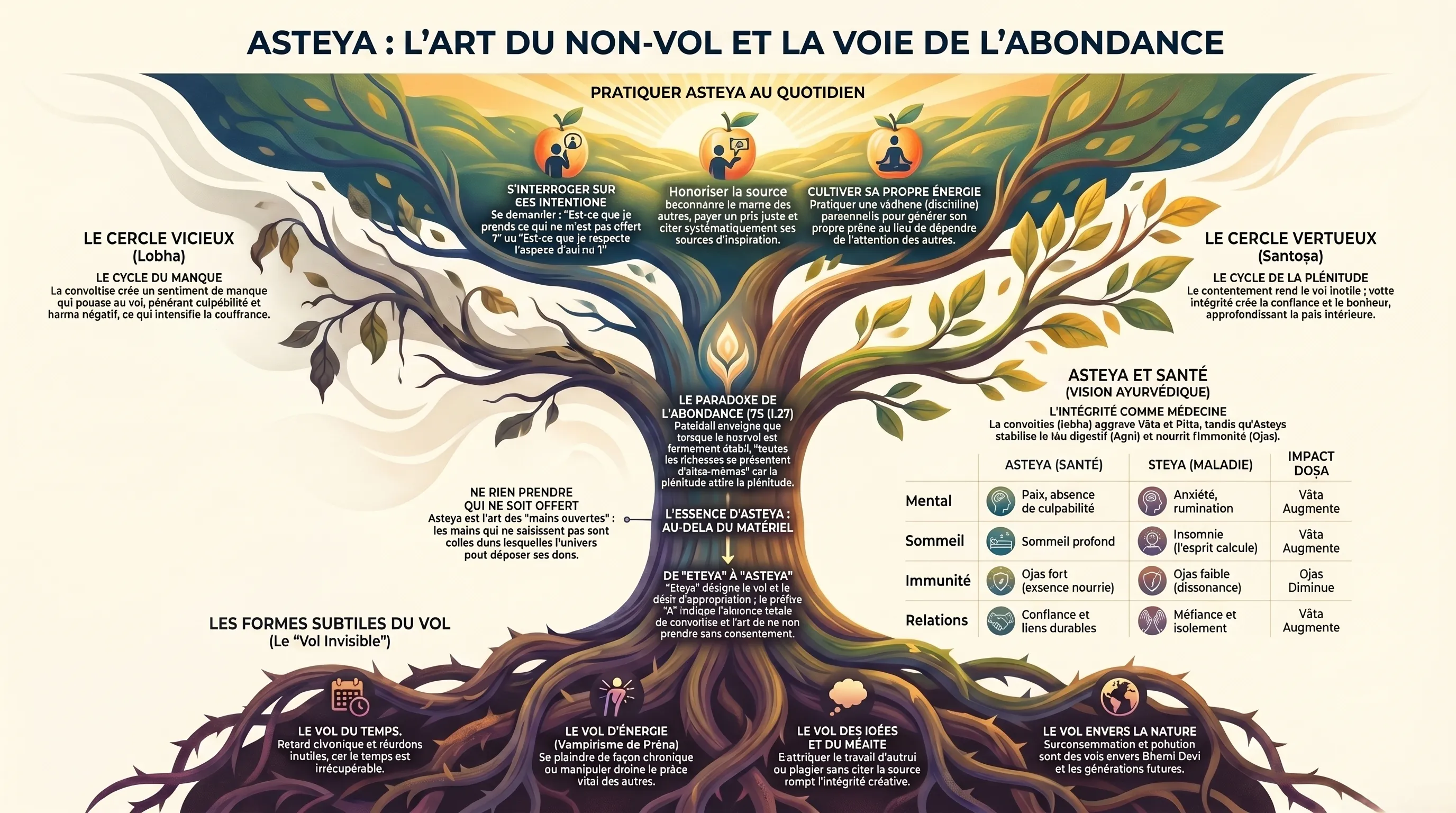 Asteya, le non-vol et la pratique de l'intégrité dans le yoga
