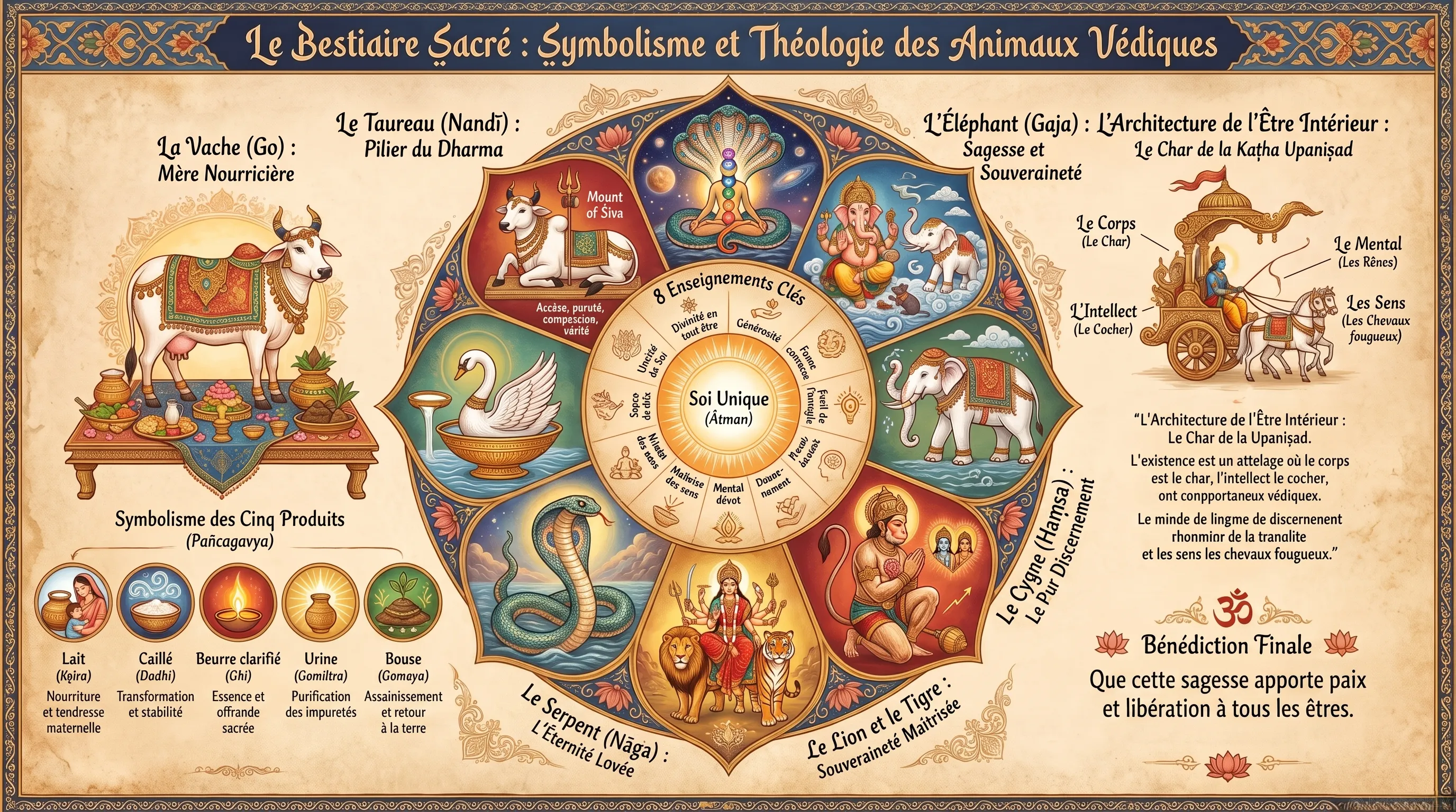 Bestiaire sacré védique : montures divines et animaux symboliques