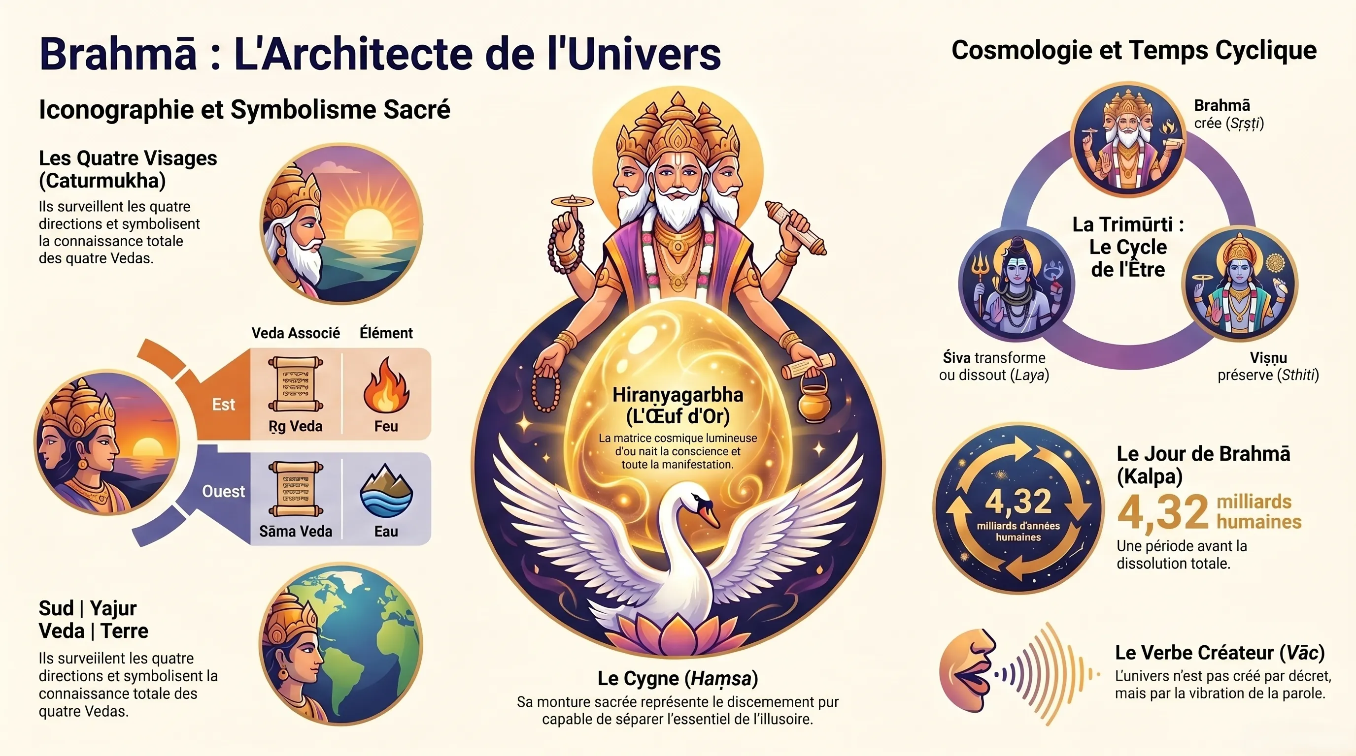Brahma, le dieu créateur dans la mythologie hindoue