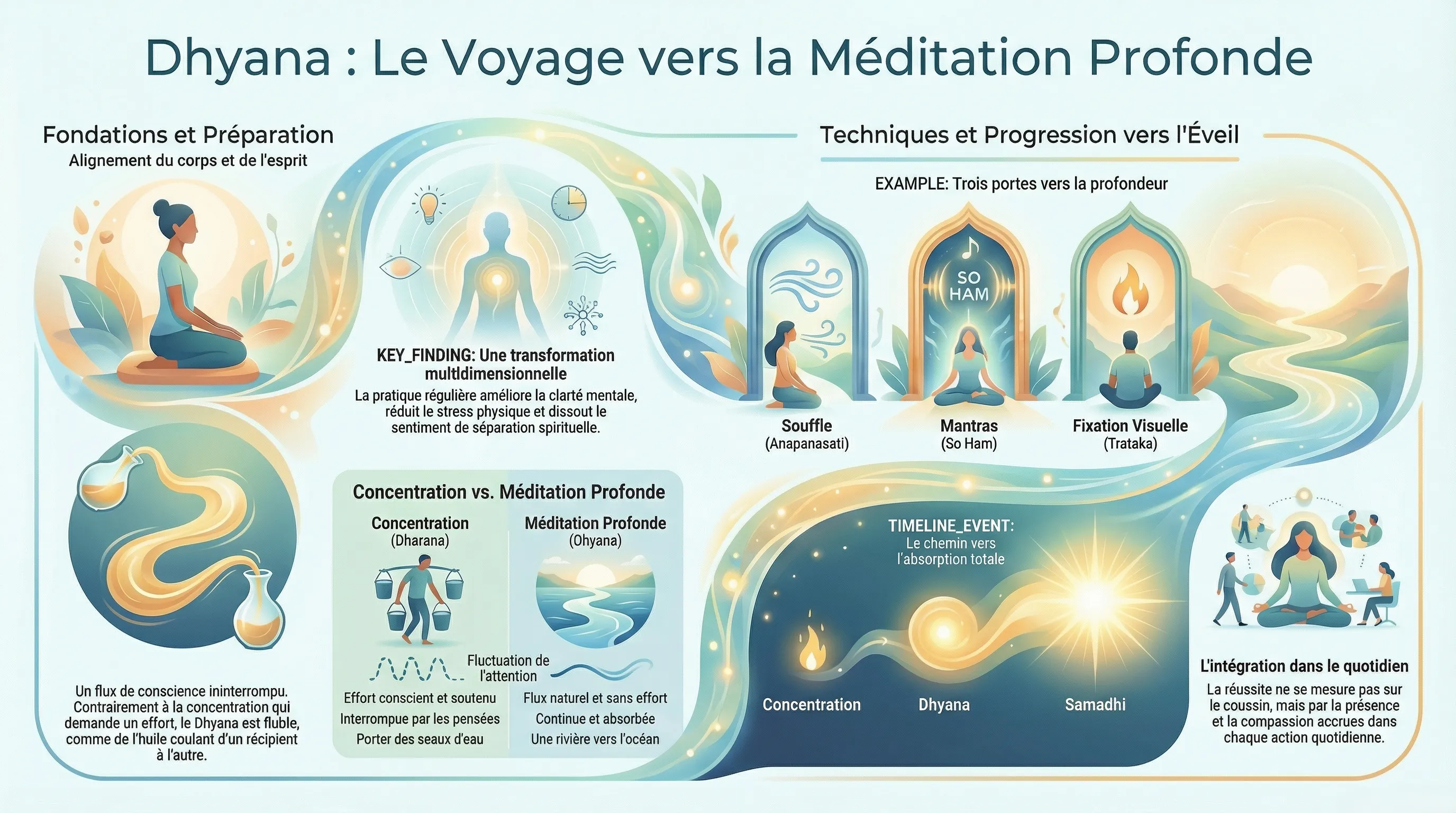 Dhyana, la méditation profonde et l'absorption dans le yoga