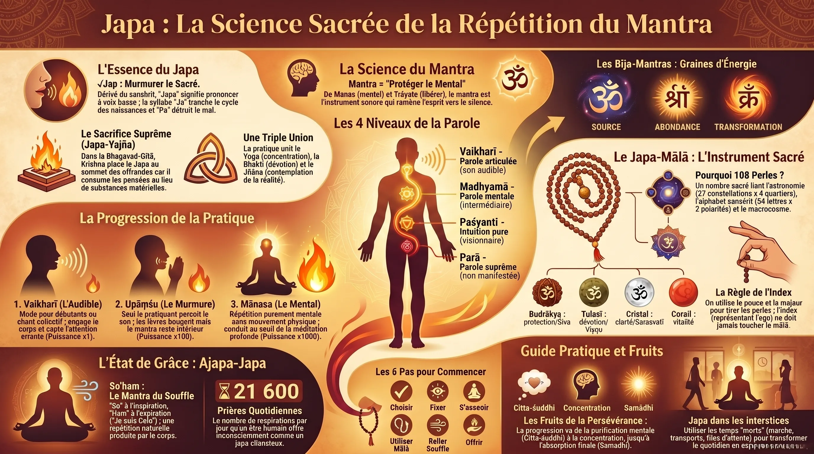 Japa, la répétition sacrée du mantra comme pratique méditative