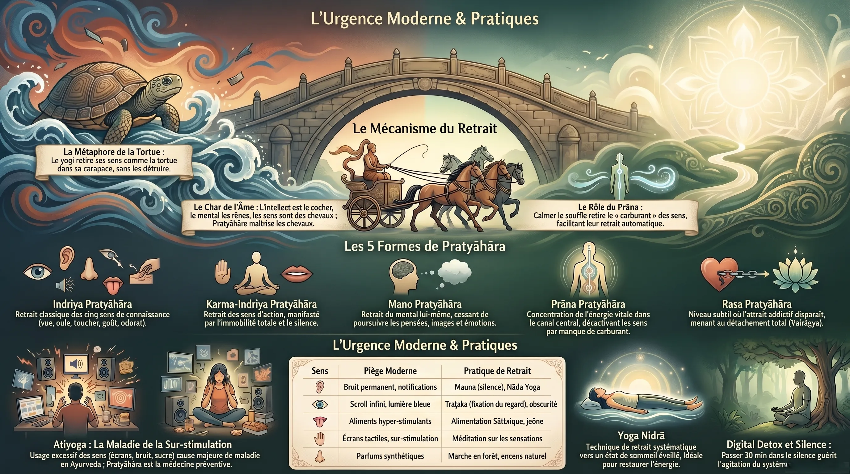 Pratyahara, le retrait des sens dans le yoga de Patanjali