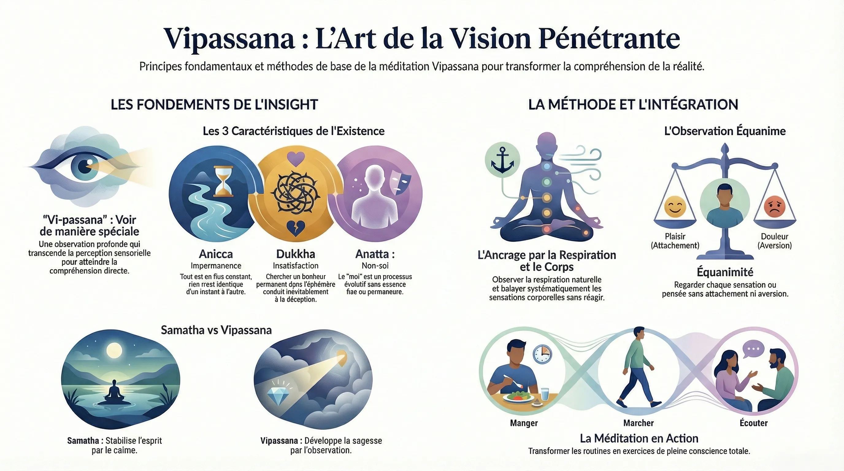 Vipassana, la méditation de la pleine conscience et de l'insight