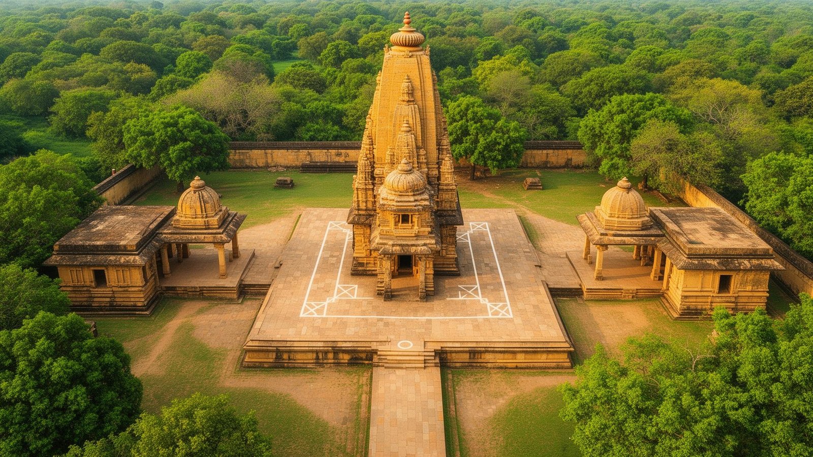 Temple hindou montrant les principes du Vastu Shastra